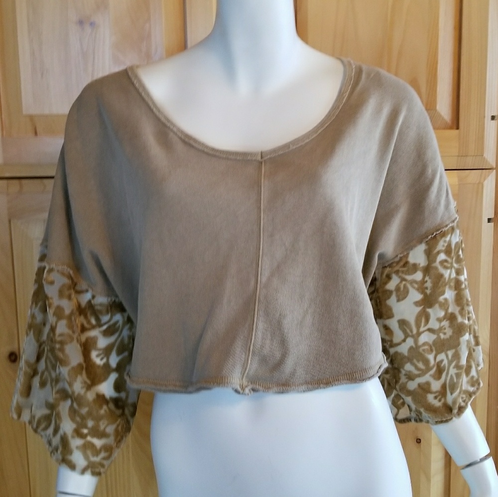 Free People dolman sleeve crop top